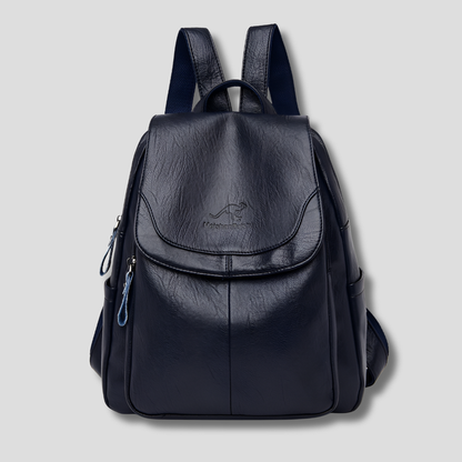 Nora Leather Backpack | Women's Anti-Theft, Embossed Detail 3