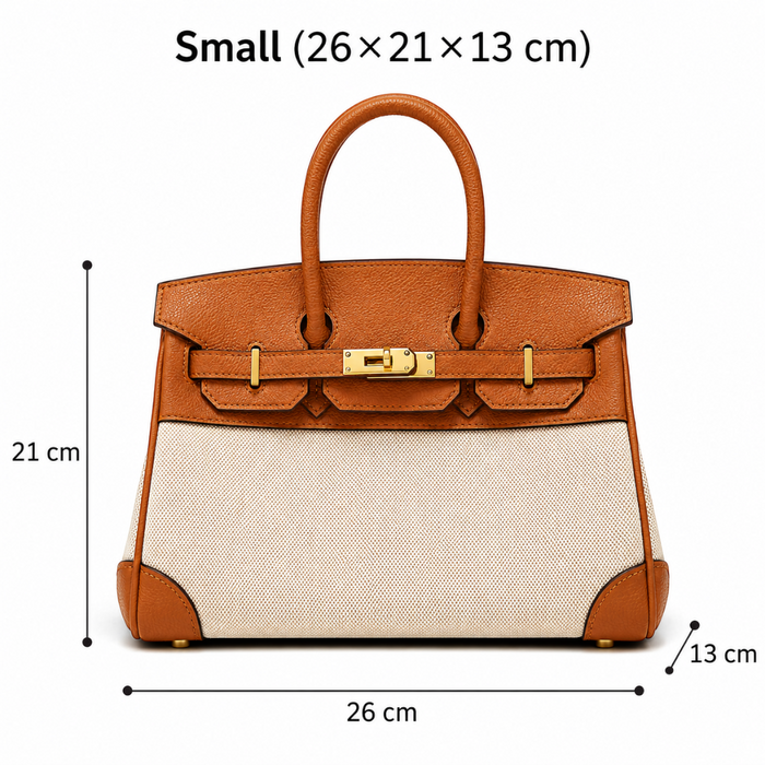 Women's Leather Weekend Bag with Spill-Resistant Canvas
