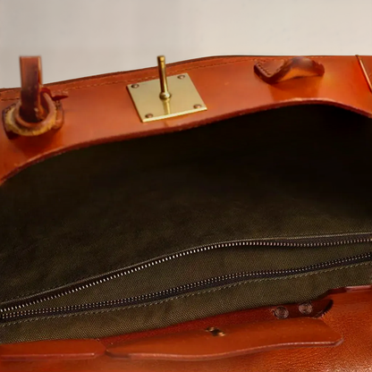 Dali Weekend Bag | 100% Top Grain Leather, Spill Resistant Canvas 3