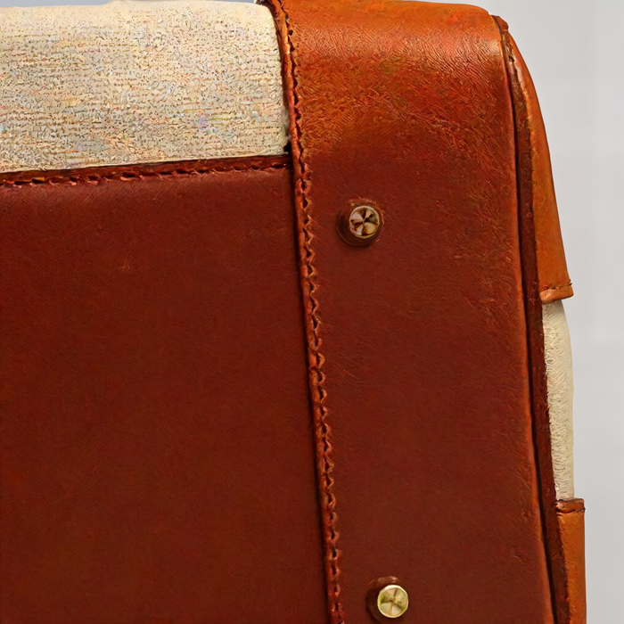 Dali Weekend Bag | 100% Top Grain Leather, Spill Resistant Canvas 4