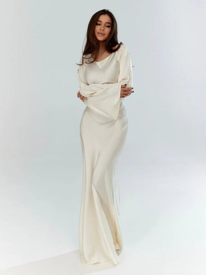 Maxi Dress with Long Sleeves for Women 0