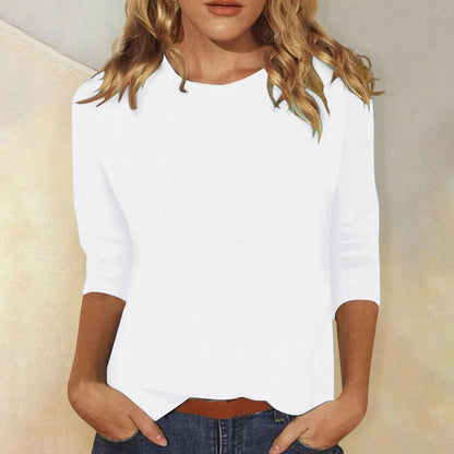 Nora Women's Long Sleeve Tee | Soft Cotton Crew Neck, Relaxed Fit 4