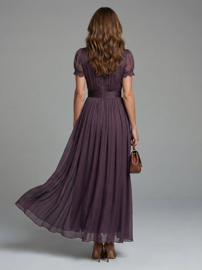 Elysia White Maxi Dress | Lightweight, Gathered Waist, Keyhole Neckline 3