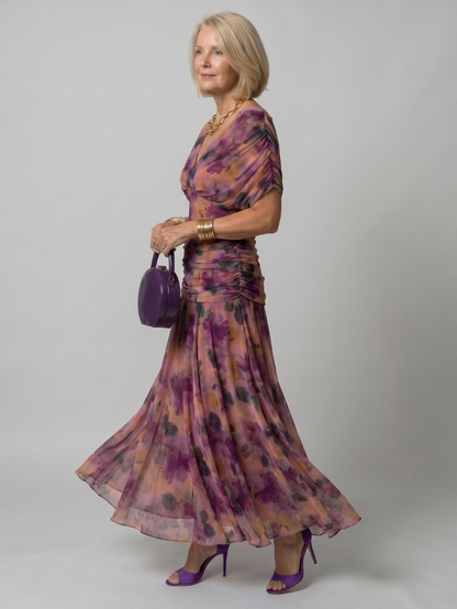 Calen Midi Dress | Off Shoulder, Draped Neckline 1