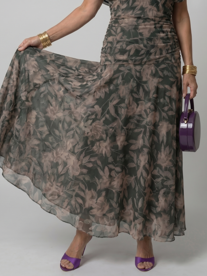 Calen Midi Dress | Off Shoulder, Draped Neckline 6