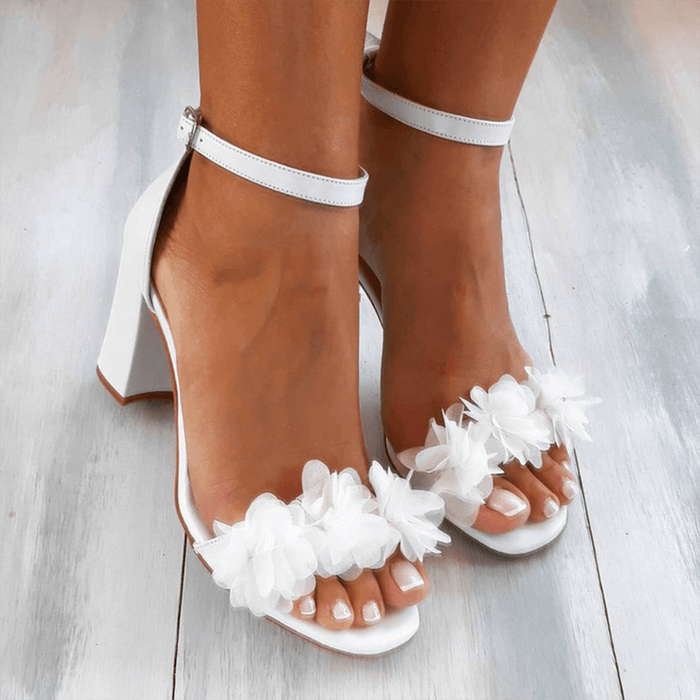 Block Heel Sandals with Ankle Strap for Women 0