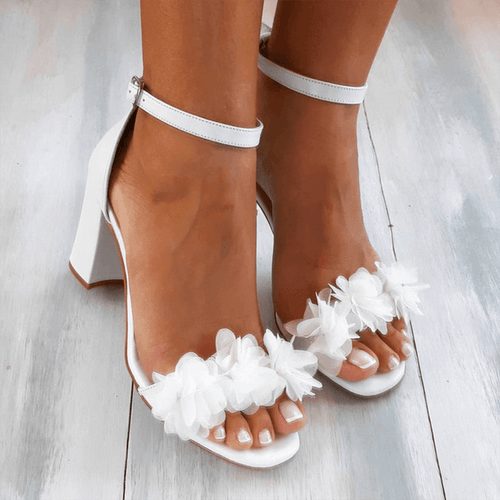 Block Heel Sandals with Ankle Strap for Women 0