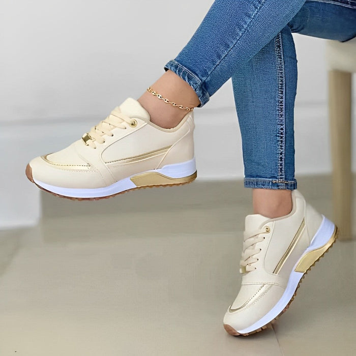 Sienna Women's Sneakers | Cushioned Comfort, Metallic Accents 0