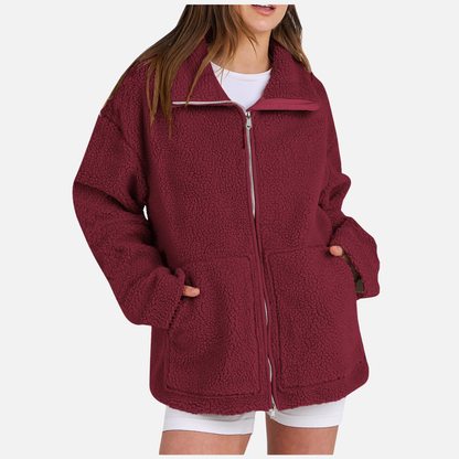Women’s Oversized Fleece Zip Jacket