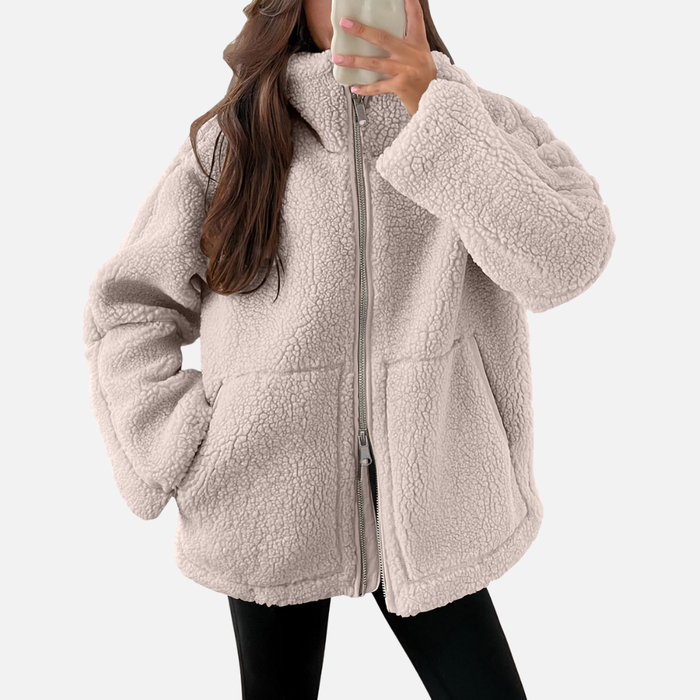 Women’s Oversized Fleece Zip Jacket
