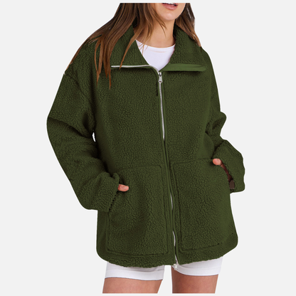 Women’s Oversized Fleece Zip Jacket