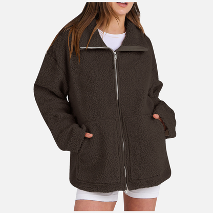 Women’s Oversized Fleece Zip Jacket