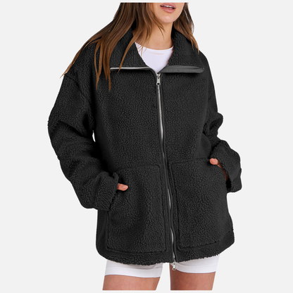 Women’s Oversized Fleece Zip Jacket