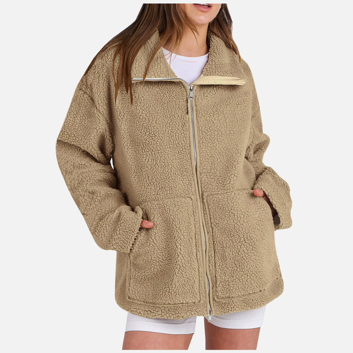 Women’s Oversized Fleece Zip Jacket