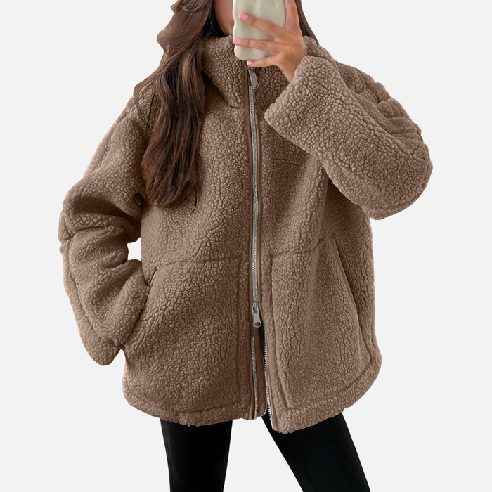 Women’s Oversized Fleece Zip Jacket