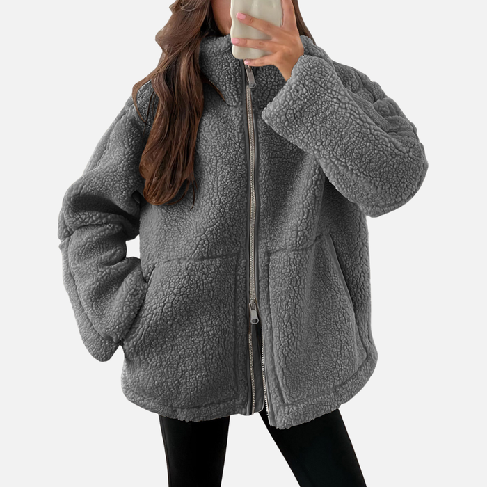 Women’s Oversized Fleece Zip Jacket
