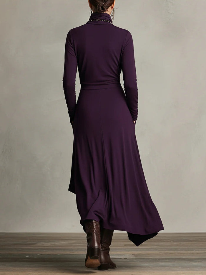 Kara Pleated Maxi Dress | Soft Breathable Fabric, High Neckline, Plus Size Available 1