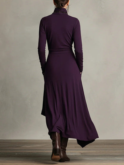 Kara Pleated Maxi Dress | Soft Breathable Fabric, High Neckline, Plus Size Available 1