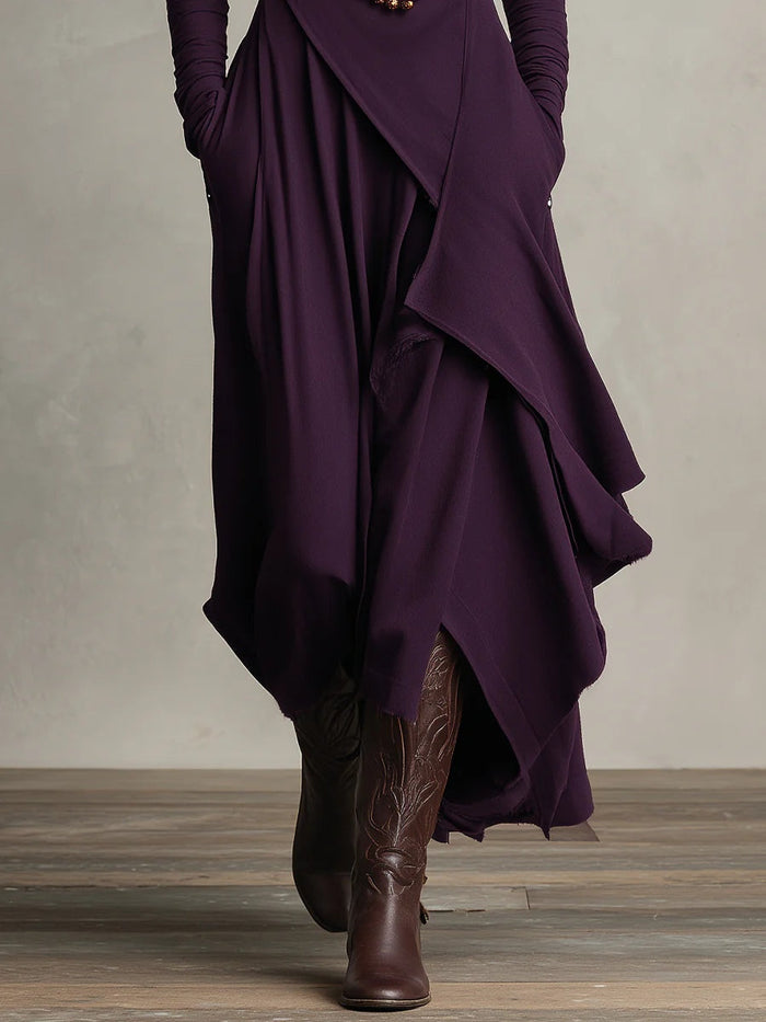 Kara Pleated Maxi Dress | Soft Breathable Fabric, High Neckline, Plus Size Available 2