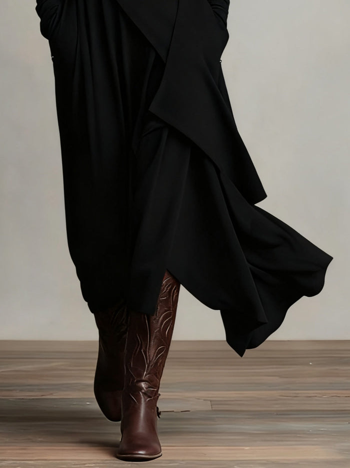 Kara Pleated Maxi Dress | Soft Breathable Fabric, High Neckline, Plus Size Available 5