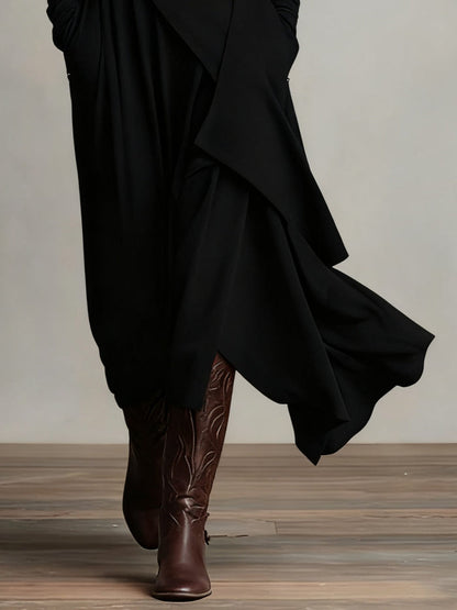 Kara Pleated Maxi Dress | Soft Breathable Fabric, High Neckline, Plus Size Available 5