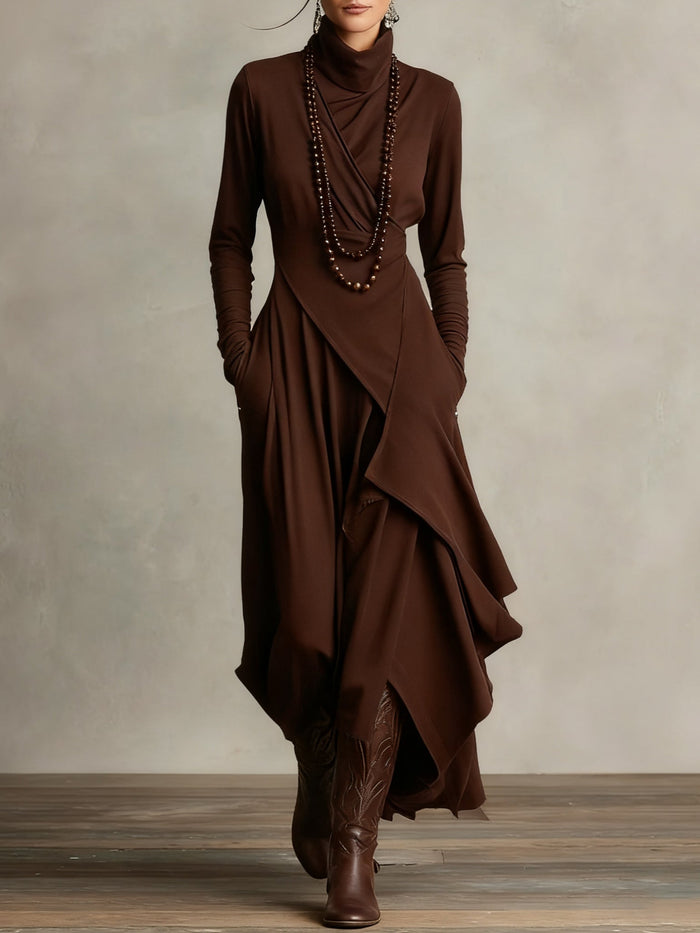 Kara Pleated Maxi Dress | Soft Breathable Fabric, High Neckline, Plus Size Available 6