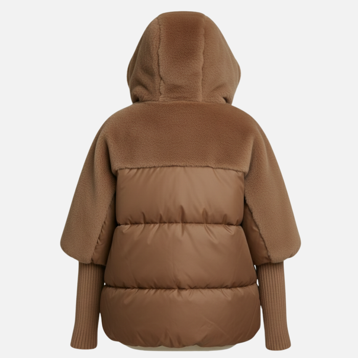 Women’s Puffer Jacket – Plush Hooded Winter Coat