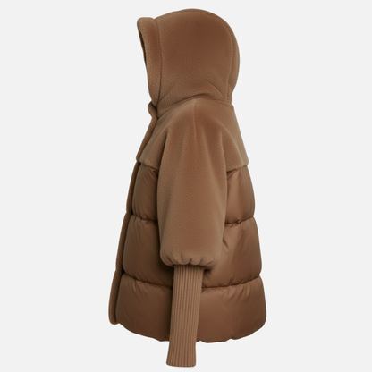 Women’s Puffer Jacket – Plush Hooded Winter Coat