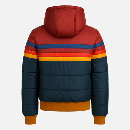 Women’s Retro Colour Puffer Warm Jacket