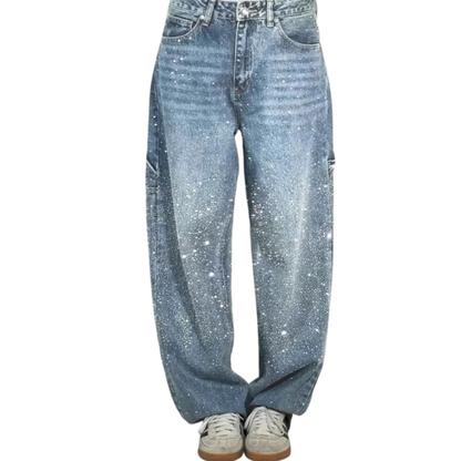 Women’s Rhinestone Embellished Flared Jeans