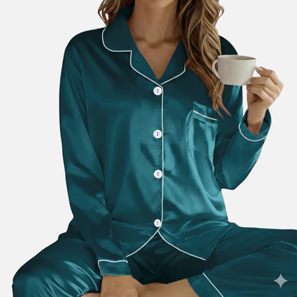 Women’s Satin Wide Pajama Set