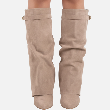 Women’s Suede Wide Knee-High Boots