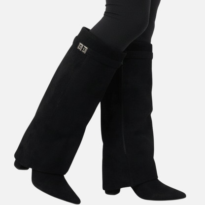 Women’s Suede Wide Knee-High Boots