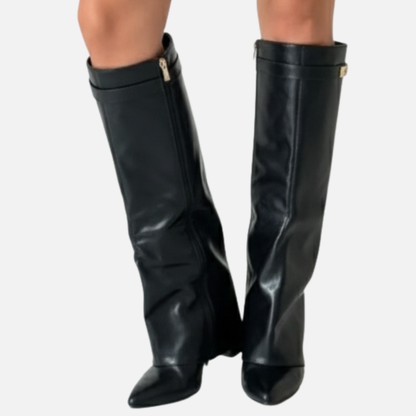 Women’s Suede Wide Knee-High Boots