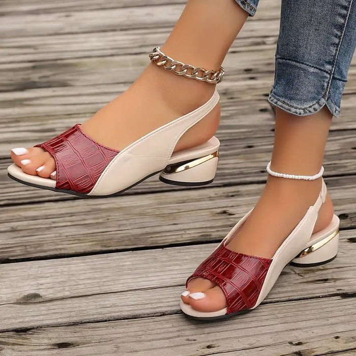 Women's High Heel Sandals - Elegant Leather Sandals, Comfort and Style for Every Occasion 1