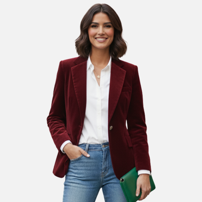Women’s Velvet Blazer – Elegant Tailored Jacket