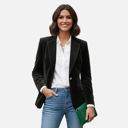 Women’s Velvet Blazer – Elegant Tailored Jacket