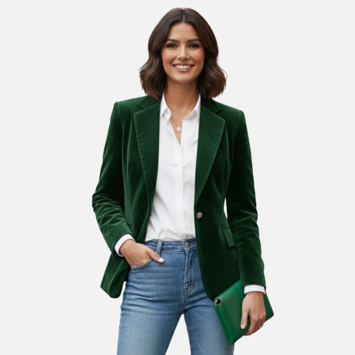 Women’s Velvet Blazer – Elegant Tailored Jacket