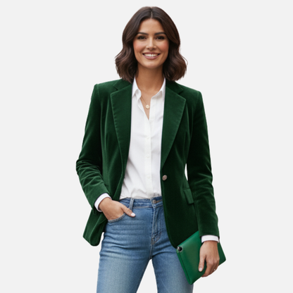 Women’s Velvet Blazer – Elegant Tailored Jacket