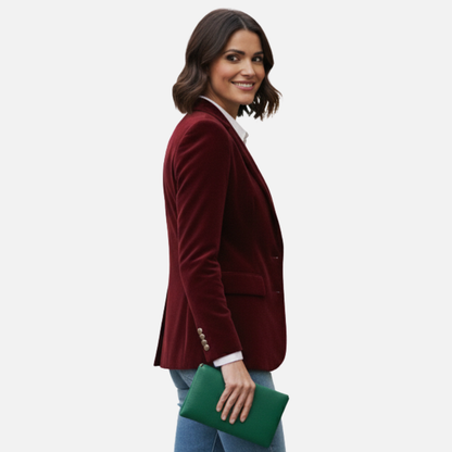 Women’s Velvet Blazer – Elegant Tailored Jacket