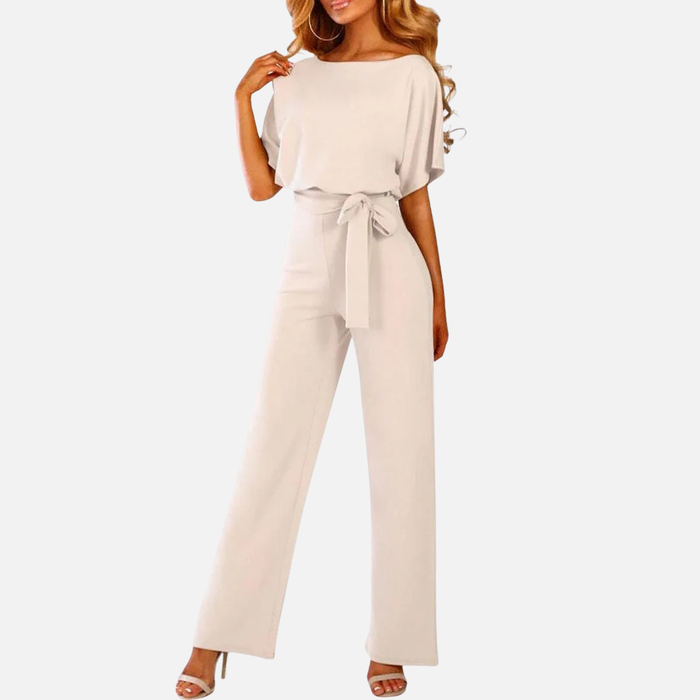 Women's Wide-Leg Belted Summer Jumpsuit