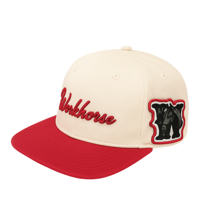 Cap with 'Workhorse' logo and bear graphic on a white background